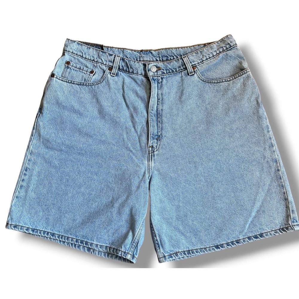 Vintage Levis Relaxed Fit Denim Shorts Mens 20W Light Wash Blue 100% Cotton 1999